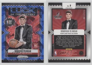 2024 Panini Prizm Luck of the Lottery Blue Ice /125 Donovan Clingan #9 Rookie RC