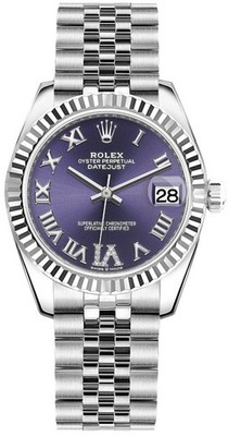 Rolex Datejust 278274 Aubergine Purple Dial Stainless Steel 31mm Ladies Watch