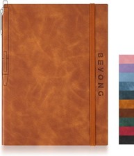 BEYONG Lined Journal Notebook - 200 Pages A5 Size, Softcover Leather Journals fo