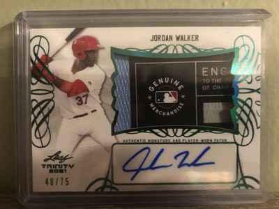 2021 Leaf Trinity  Jordan Walker Patch Auto Genuine Merchandise 48/75
