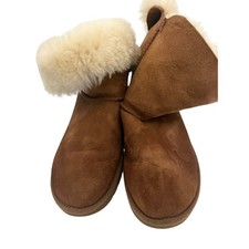 UGG Bailey Button II Chestnut Brown Suede Sheepskin Boots 1016226 Womens 7