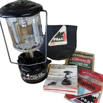 UNFIRED NEW 222 222B Peak 1 Backpacking Lantern w/ Storage Bag Made In USA 12 90