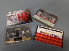 Audio Cassette Tapes - Maxell XLII-S 90 - Sony HF60 - Maxell UR120 - TDK D-C60