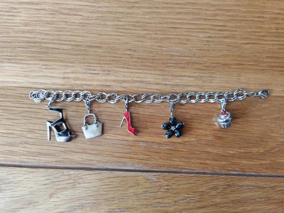 5 Thomas Sabo Silber (925) Charms mit (925) Rolo Bettelarmband Top Zustand