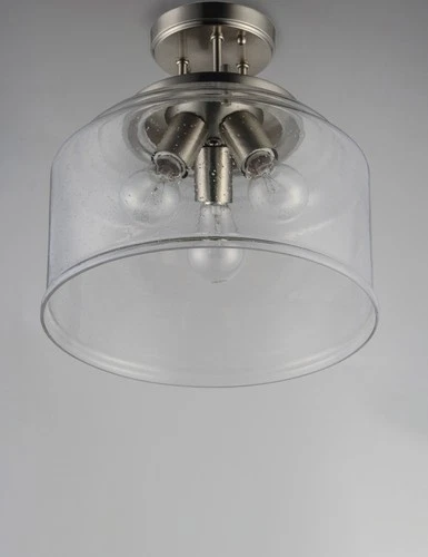 Maxim 12271CD Acadia 3 Light 13"W Semi-Flush Drum Ceiling Fixture - Heritage - Picture 2 of 12