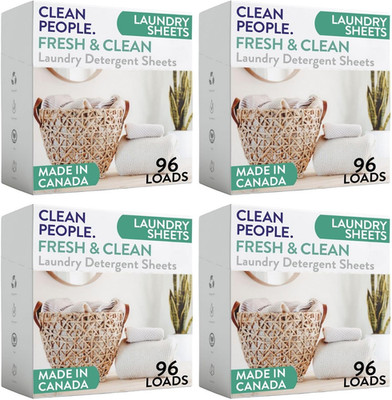 Clean People Laundry Detergent Sheets- Recyclable Packaging, Hypoallergenic, Sta