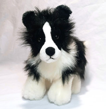 Ganz Webkinz Black & White Border Collie Plush Dog No Code HM413