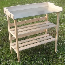 B-Ware / HOLZ PFLANZTISCH HOLZTISCH GARTENTISCH GÄRTNERTISCH Tisch 7