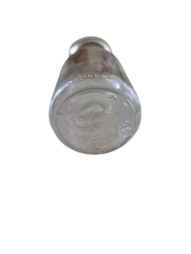 Vintage Rare Half 1/2 Pint Bottle & Lid. Spencer Milk Co. Sidney NEW YORK. Clear - Picture 4 of 4
