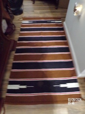 NATIVE AMERICAN RUG 60'' BY 30'', I HAD IT HANGING ON THE WALL!!!JUST PERFECT ART!