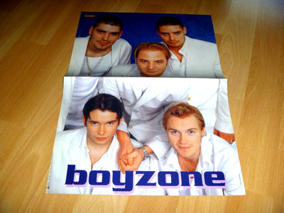 BOYZONE / BRAD PITT Poster 90s Vintage Popcorn NEU TOP