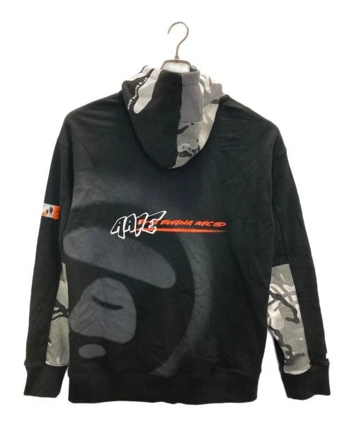 A BATHING APE (BAPE) Felpa con cappuccio e zip mimetica Aape