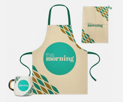 Geschenkset This Morning inkl. Schürze Tasse & Geschirrtuch Küche Kochen Muttertagsgeschenk