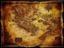 Cloth Pirate Treasure Map Costume Prop Fabric