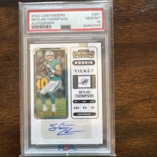 Skylar Thompson 2022 Panini Contenders #257 Rookie Ticket RC Auto PSA 10 GEM MT