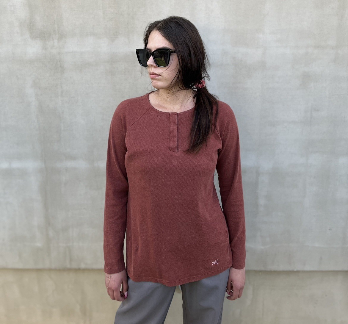 ARC'TERYX Arcteryx Donna Manica Lunga Sirrus Ls Henley Cotone Poliestere Elastan Taglia S