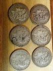 6 MORGAN SILVER DOLLARS