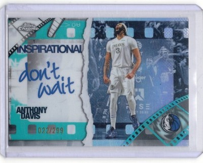 Topps Chrome 2026 Anthony Davis Inspirational #ip-13 Teal/Aqua Parallel /299 NBA
