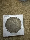 1884 Morgan Silver Dollar $1 US Coin Circulated Light Edge Toning