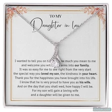 Daughter-In-Law Necklace, Wedding Gift from Mother-in-Law Birthday Jewelry