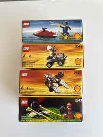 NEW LEGO Shell Promo Lot of 4 - 2536, 2541, 2542, 2543 - PRISTINE - Sealed NISB