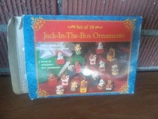 Jack-In-The-Box Ournaments 18 Mini Ornaments Detailed hand painted Polystone