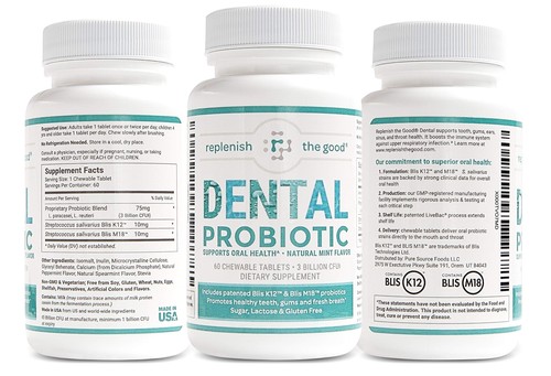 Dental Oral Probiotic, 60 Chewable Tablets - Supplements w/BLIS K12 & M18 - B... - Picture 9 of 9
