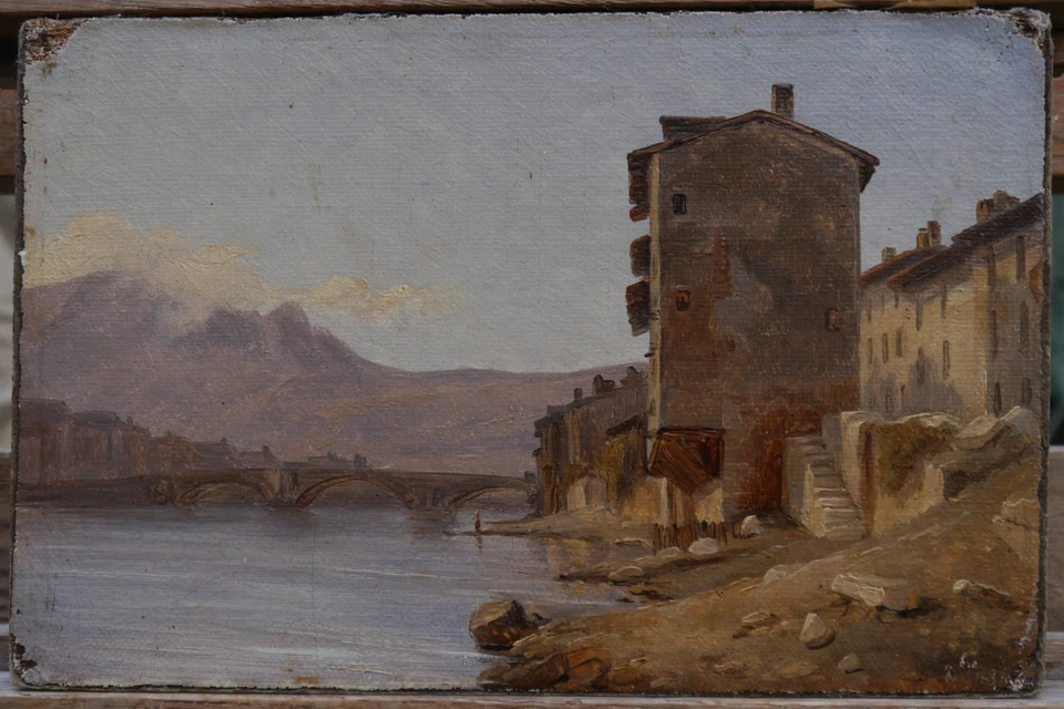 Grenoble,ancien pont de bois vers 1834.Alexan DEBELLE (1805-1897),Isère,Dauphiné - Photo 2/4