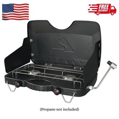 2-Burner Propane Camping Stove Portable Outdoor Gas Stove