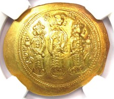 Romanus IV Gold Christ AV Histamenon Nomisma 1068-1071 AD - NGC Choice XF (EF)