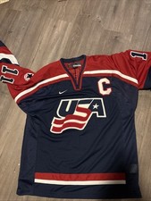 VTG Nike Team USA 2002 Winter Olympics Hockey Jersey Mens L Player Issued  11