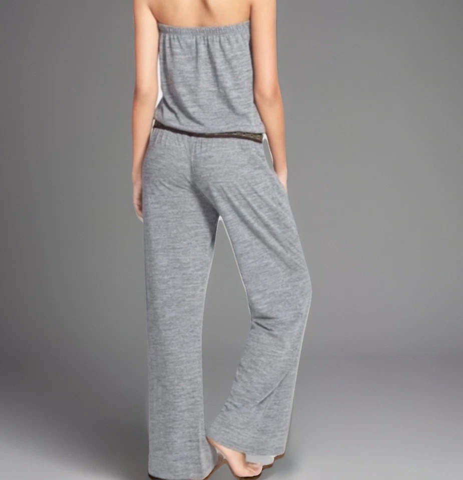 Lucky Brand 连衫裤女式 XS/S Heather 灰色秘鲁香料无袖遮盖 — 第 3/4 张图片
