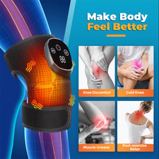Electric Heated Vibration Knee Joint Brace Therapy Shoulder Massager Pain Relief