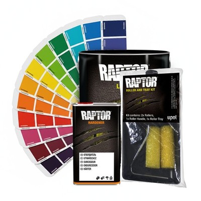 Raptor Lack 8L Eimer-Kit mit Härter & Rollerpack in über 300 RAL-Farbtönen