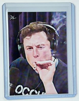 Elon Musk Limited Edition Artist Signed  Technoking  Trading Card 5/10