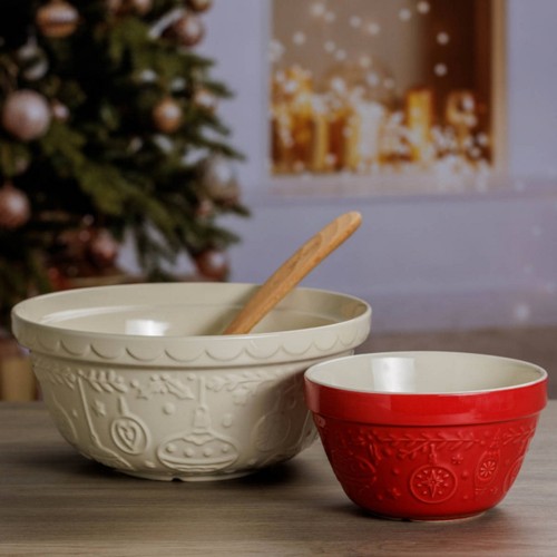 NEW Mason Cash Merry & Bright Mixing Bowl Cream 3L - Picture 3 of 3