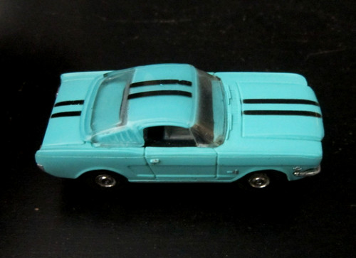 Aurora 1373 Tjet Thunderjet Ho Slot Car Turquoise Mustang Fastback VGC