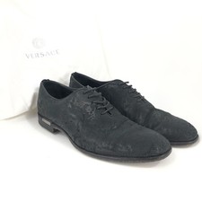 Versace Barocco Python Embossed Men's Oxford Shoes Black Sz 40.5 US7.5