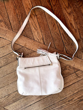 Sac bandoulière (40cm-60cm) cuir blanc cassée Loxwood 