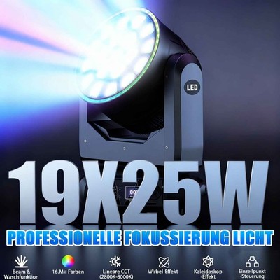 19x25W LED Wash Beam Zoom Moving Head RGBW DMX Bühnenlicht DJ Disco Party Licht