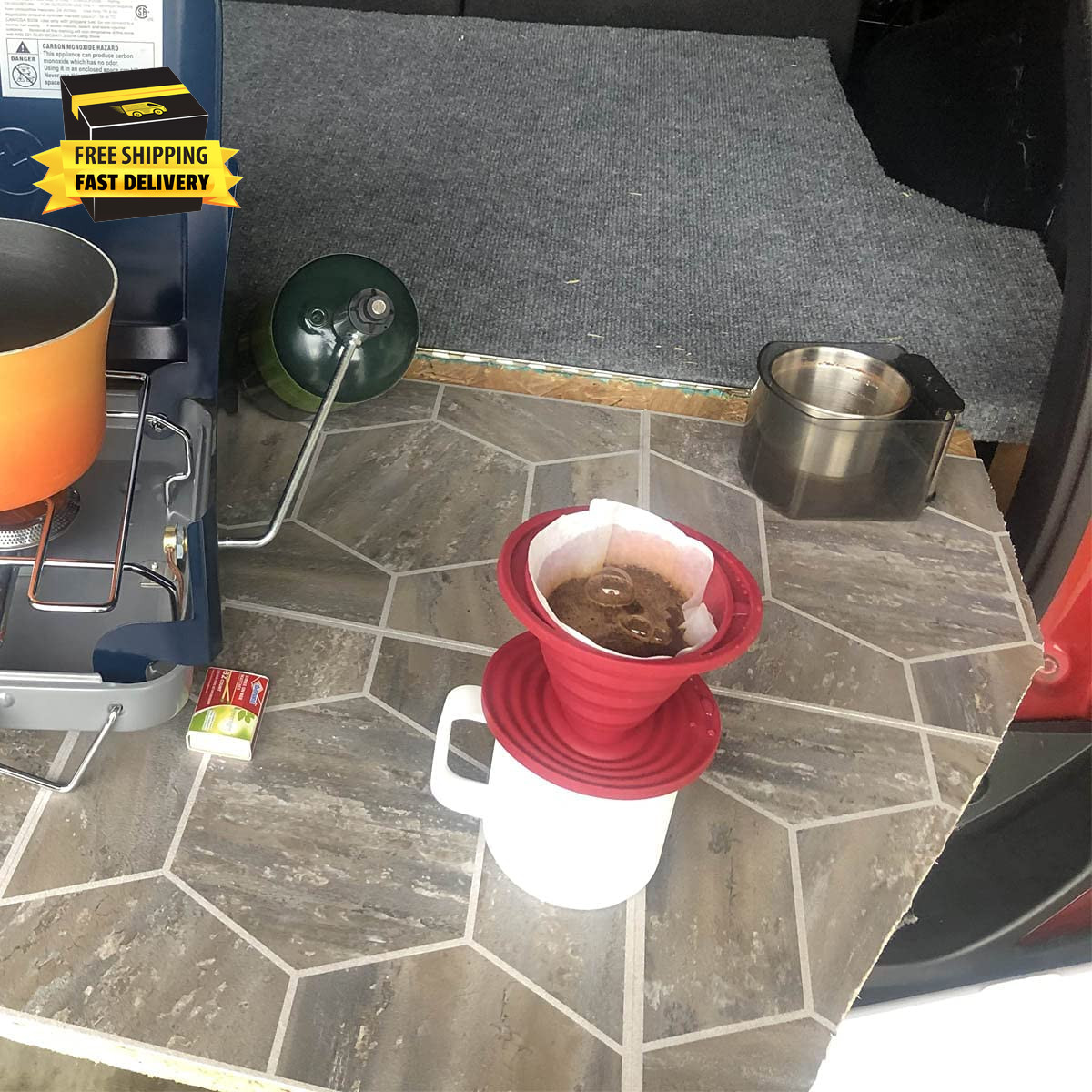 Collapsible Silicone Coffee Dripper, Reusable Coffee Filter Cone for Home, Offic