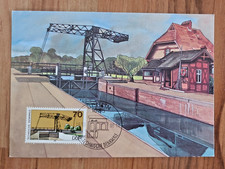 DDR - Zugbr&uuml;cke mit Schleuse in Altfriesack von 1988 # 5027
