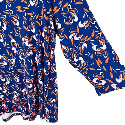 Haut Stretch JM Collection - Taille 1X (Plus Size) - Bleu Et Orange - Occasion Très Bon État