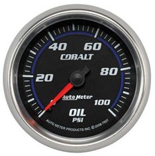 Autometer 7921 Cobalt Oil Pressure 0-100 Psi. 2 58 In. Analog Mechanical Autometer 7921 Cobalt Oil Pressure 0-100 Psi. 2 58 In. Analog Mechanical