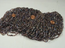 2 Pounds Purple Color India Handmade Glass Spacer Beads Bulk Lot (QKP-9) ⭐