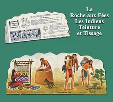 La Roche aux Fées 1972, Les Indiens, figurine en carton Teinture et Tissage