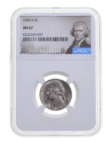 MS67 1949-S Jefferson Nickel - Graded NGC *3684