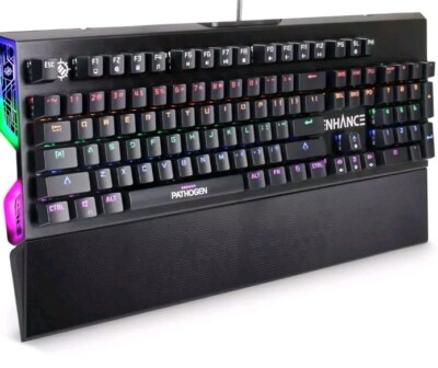  ENHANCE Optical Gaming Keyboard with Blue Mechanical Switches enpakno100bkus