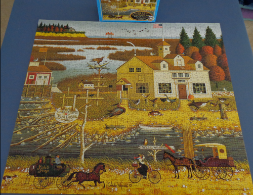 COMPLETO Charles Wysocki CARVER COGGINS 1000 Piezas Puzzle Usado - Imagen 2 de 3