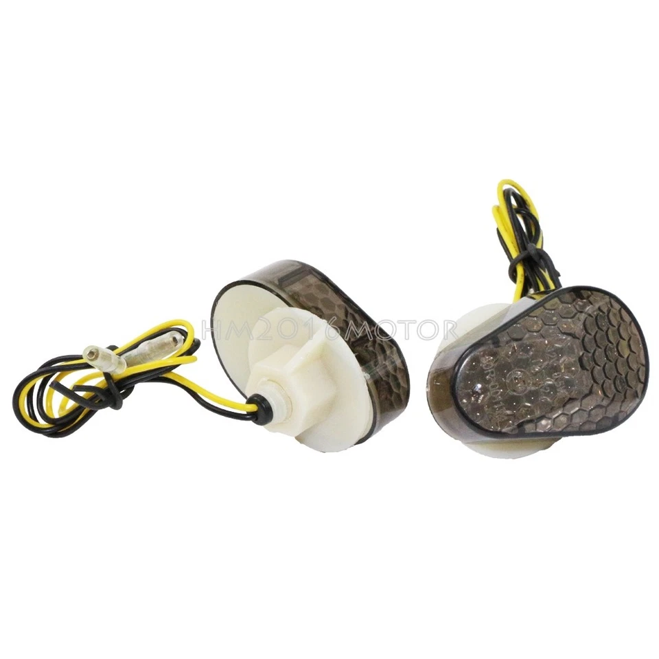 Mini señales de giro LED de humo de plástico de 1,9" para Kawasaki ZX9R 1998-03 Foto 3 de 4